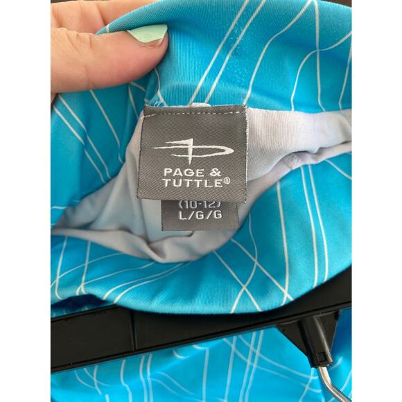 Page & Tuttle Womens Printed Skort Sz Large Blue Pull On Pockets - Picture 7 of 9